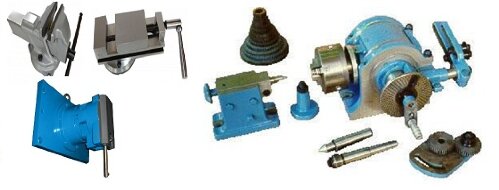 Стандартная и дополнительная комплектация к вертикальным фрезерным станкам 6К11, 6К12, 6ДМ12, 6ДМ13.